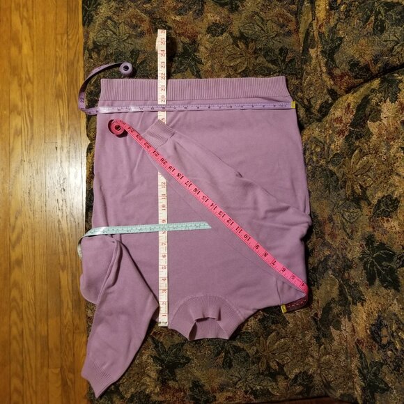 Lilac, cotton, long sleeve, mock neck, light sweater, M, Northern Reflections - Picture 4 of 6
